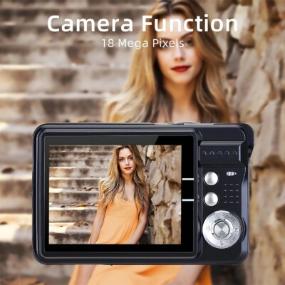 Portable 720P Digital Camera Video Camcorder 18MP Photo 8X Zoom Anti-shake 2.7 Inch Large TFT Screen Built-in Lithium Battery wi - Image 2