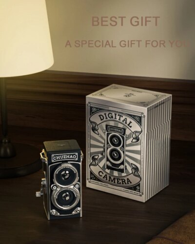 CHUZHAO Mini Digital Camera with 1.54inch Screen 1080p Video 12MP Photos  Compact Vintage Portable Recorder for Birthday Gift