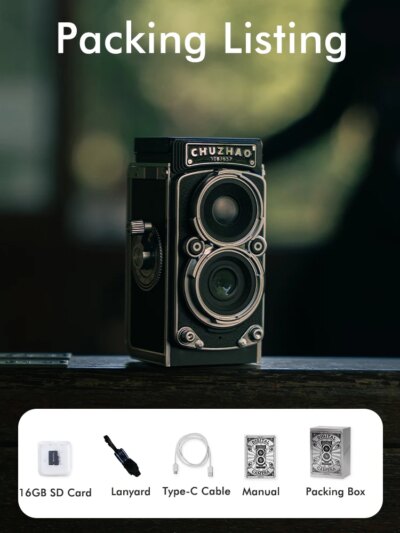 CHUZHAO Mini Digital Camera with 1.54inch Screen 1080p Video 12MP Photos  Compact Vintage Portable Recorder for Birthday Gift - Image 5