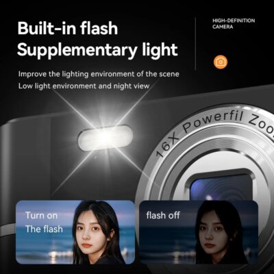 Xiaomi 4K Digital Camera 50MP 16X Student Camera Outdoor Anti-Shake Digital Video Camera Flash Video Recorder Small Video Camera - Image 4