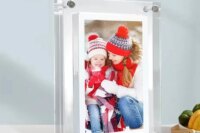 Acrylic Digital Photo Frame 5/7 Inch 1000mAh Vertical Display IPS Screen 4G Memory Battery Porta Retrato Digital