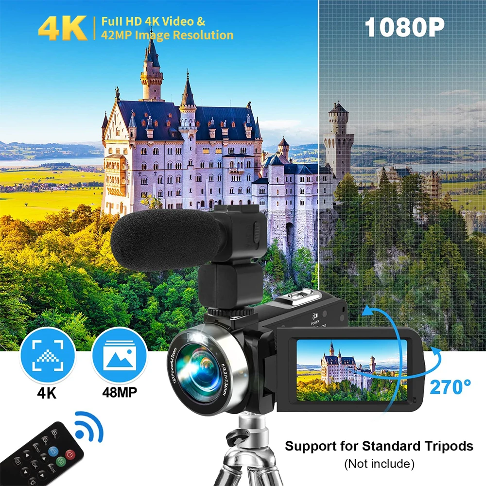 4K Digital Camera 42 Megapixels HD Digital Camera 18X Digital Zoom 3.0 inch screen With Flash Portable Video Recorder 4K Digital Camera 42 Megapixels HD Digital Camera 18X Digital Zoom 3.0 inch screen With Flash Portable Video Recorder