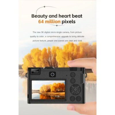 5K Professional Digital Camera WIFI Webcam Wide Angle Digital Zoom 64MP Camcorder Photography 3 Inch Screen Vlog Video Recorder - Image 4