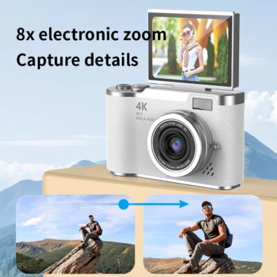4K Digital Camera 48MP Photography Camera Video Camcorder with 8x Zoom Cameras 2.4 Inch Screen Camcorder for Kid Adult Beginners - Image 3