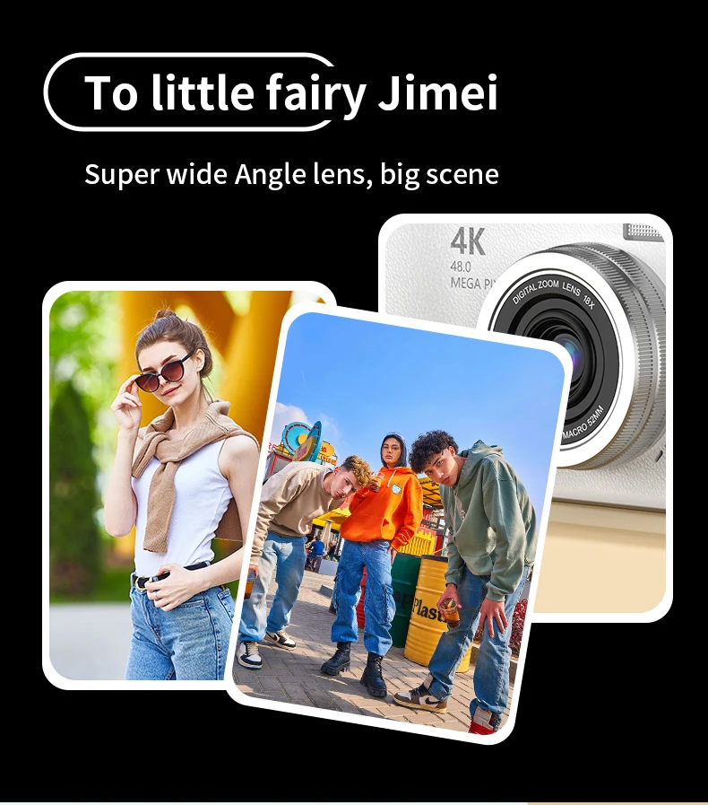 4K Digital Camera 48MP Photography Camera Video Camcorder with 8x Zoom Cameras 2.4 Inch Screen Camcorder for Kid Adult Beginners
