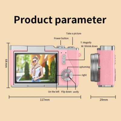 4K Digital Camera 48MP Photography Camera Video Camcorder with 8x Zoom Cameras 2.4 Inch Screen Camcorder for Kid Adult Beginners - Image 6