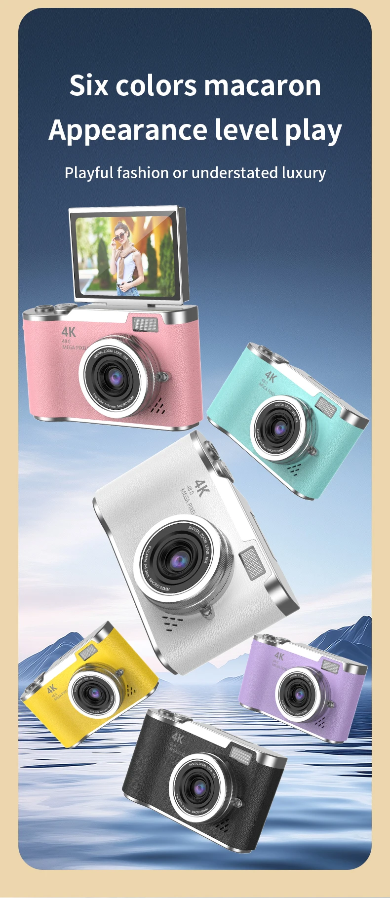 4K Digital Camera for Photography and Video Recording Cameras 48MP 2.4'' Autofocus Vlogging Compact Camera For Beginner 4K Digital Camera for Photography and Video Recording Cameras 48MP 2.4'' Autofocus Vlogging Compact Camera For Beginner