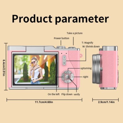 4K Digital Camera for Photography and Video Recording Cameras 48MP 2.4'' Autofocus Vlogging Compact Camera For Beginner - Image 4