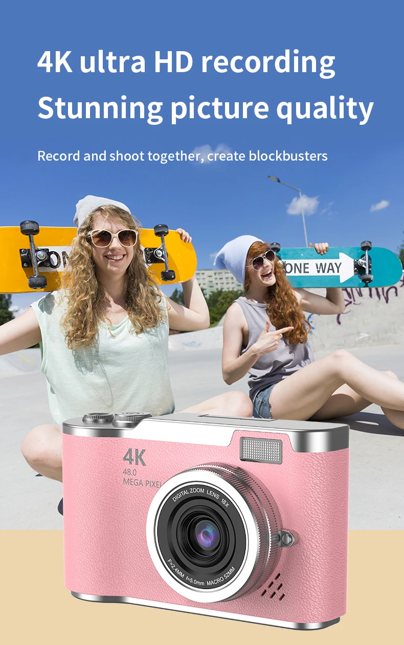 4K Digital Camera for Photography and Video Recording Cameras 48MP 2.4'' Autofocus Vlogging Compact Camera For Beginner 4K Digital Camera for Photography and Video Recording Cameras 48MP 2.4'' Autofocus Vlogging Compact Camera For Beginner