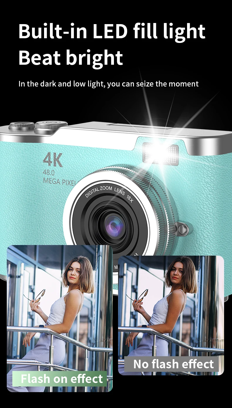 4K Digital Camera for Photography and Video Recording Cameras 48MP 2.4'' Autofocus Vlogging Compact Camera For Beginner 4K Digital Camera for Photography and Video Recording Cameras 48MP 2.4'' Autofocus Vlogging Compact Camera For Beginner