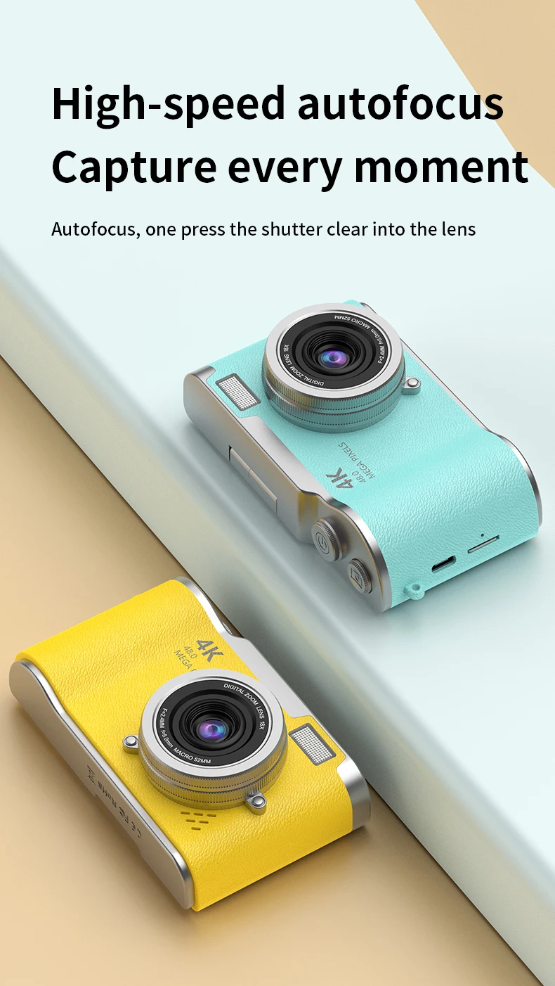 4K Digital Camera for Photography and Video Recording Cameras 48MP 2.4'' Autofocus Vlogging Compact Camera For Beginner 4K Digital Camera for Photography and Video Recording Cameras 48MP 2.4'' Autofocus Vlogging Compact Camera For Beginner