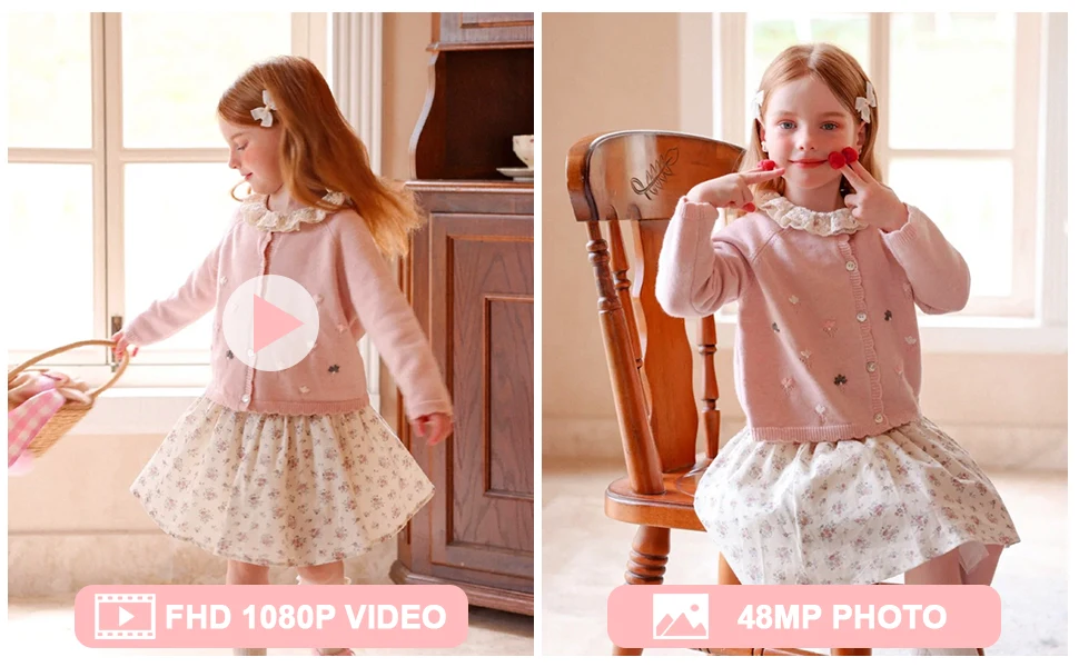 HD 1080P 2.4 inch digital Camera Rechargeable Cameras with 16x Zoom Compact Camera 48MP Cameras for kids Beginner Camera