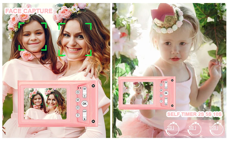 HD 1080P 2.4 inch digital Camera Rechargeable Cameras with 16x Zoom Compact Camera 48MP Cameras for kids Beginner Camera