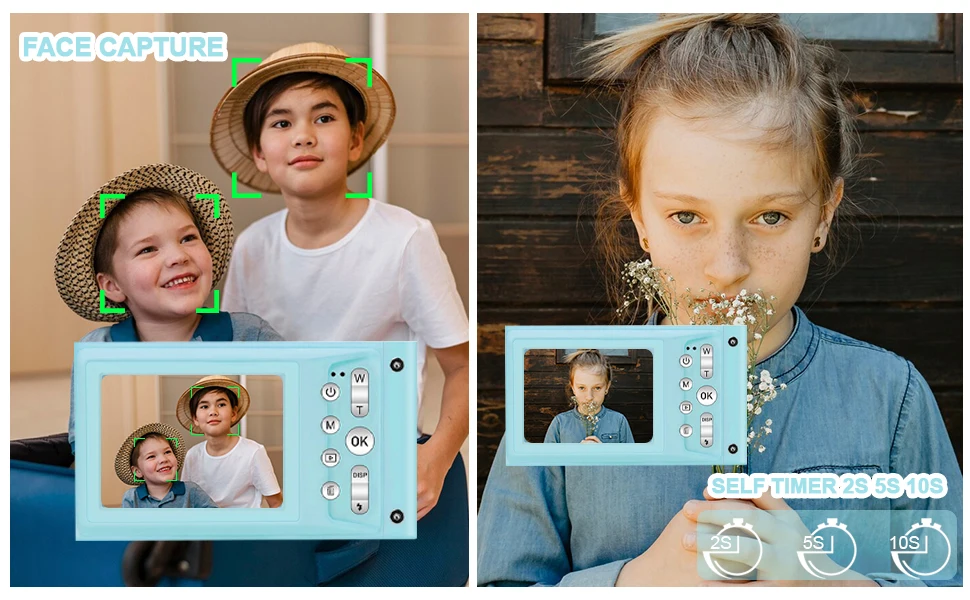 HD 1080P 2.4 inch digital Camera Rechargeable Cameras with 16x Zoom Compact Camera 48MP Cameras for kids Beginner Camera