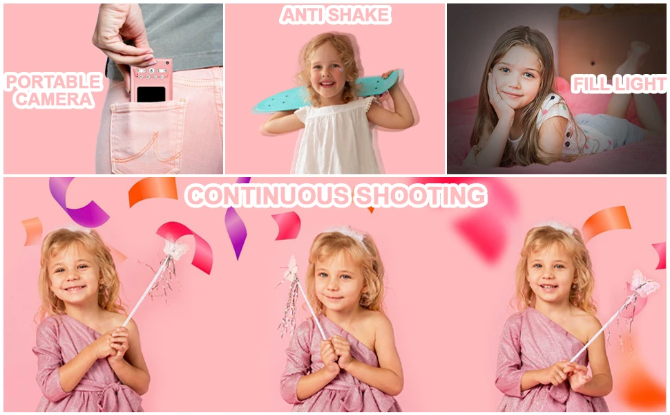 HD 1080P 2.4 inch digital Camera Rechargeable Cameras with 16x Zoom Compact Camera 48MP Cameras for kids Beginner Camera