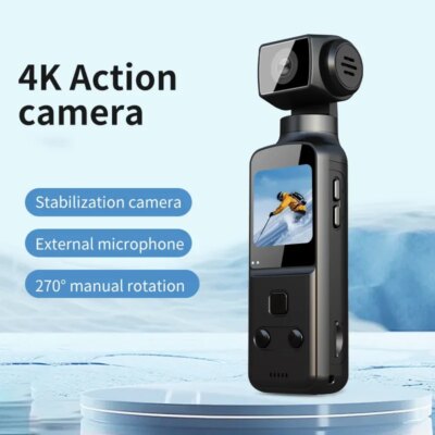 4K Action Digital Camera 1.33" Screen 270 Degrees Rotate Wifi Transmission Record Lightweight Portable K1 Sport Motion cameras