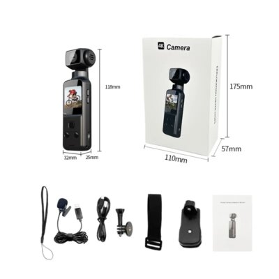 4K Action Digital Camera 1.33" Screen 270 Degrees Rotate Wifi Transmission Record Lightweight Portable K1 Sport Motion cameras - Image 6
