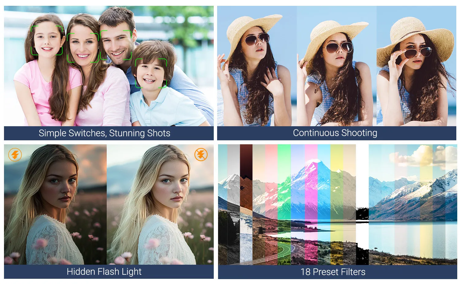 4K Digital Camera - 75MP Front & Rear with Autofocus & Anti-Shake, 3'' Selfie Vlogging Camera, Ultra Bright Flash, 18X Zoom