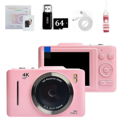 2.8 inch CCD HD 4K digital camera for Kids & students, portable and compact, perfect for family use
