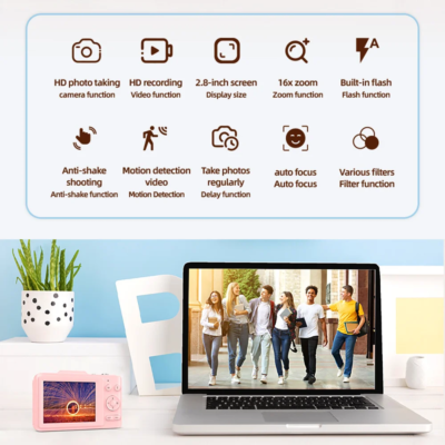 2.8 inch CCD HD 4K digital camera for Kids & students, portable and compact, perfect for family use - Image 4