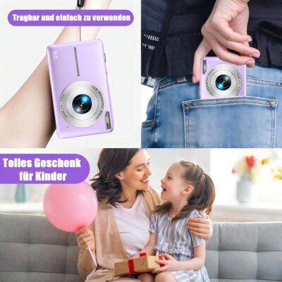 Digital Camera 1080P 44MP HD Compact Camera with 2.4 ''LCD 16X Digital Zoom Camera for Kids - Image 5