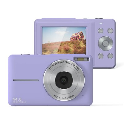 Digital Camera 1080P 44MP HD Compact Camera with 2.4 ''LCD 16X Digital Zoom Camera for Kids