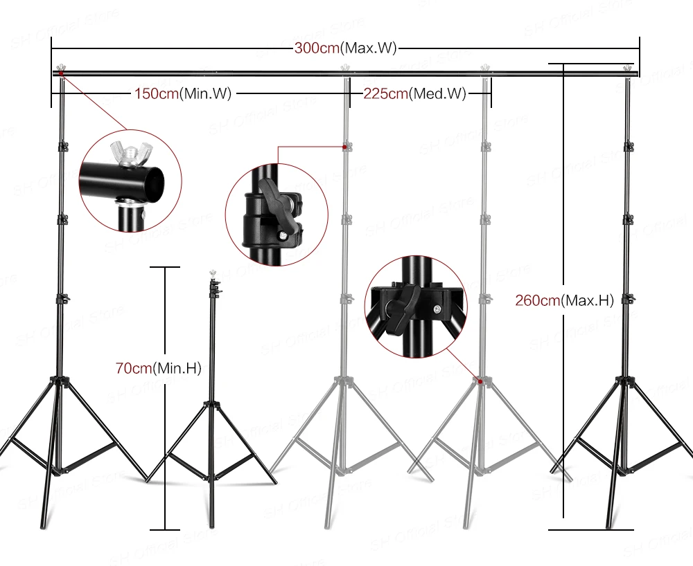 2.6X3M Photography Kit Photo Studio Softbox With Backdrops Tripod Non-Woven Fabric Suitable For Photos Home Photo Graphy 2.6X3M Photography Kit Photo Studio Softbox With Backdrops Tripod Non-Woven Fabric Suitable For Photos Home Photo Graphy