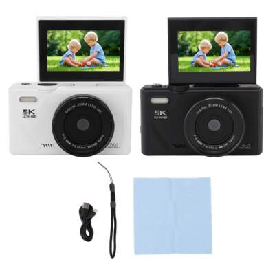 Digital Camera Smile Detection Mirrorless Camera 18X Digital Zoom Autofocus 5K 75MP HD 3 Inch Screen with USB Cable for Travel - Image 5