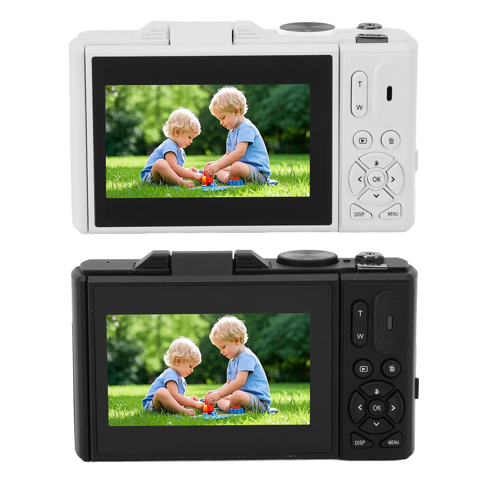 Digital Camera Smile Detection Mirrorless Camera 18X Digital Zoom Autofocus 5K 75MP HD 3 Inch Screen with USB Cable for Travel