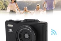 Digital Camera Smile Detection Mirrorless Camera 18X Digital Zoom Autofocus 5K 75MP HD 3 Inch Screen with USB Cable for Travel