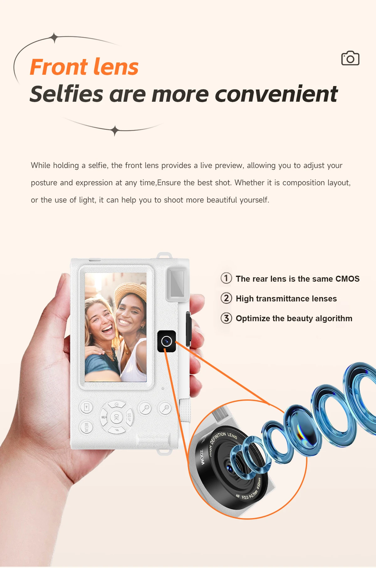 5K Professional Digital Camera WIFI Webcam Wide Angle Digital Zoom 64MP Camcorder Photography 3 Inch Screen Vlog Video Recorder