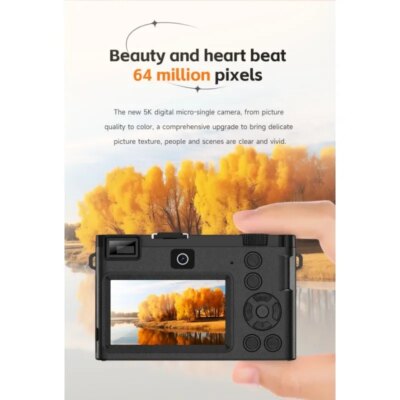 5K Professional Digital Camera WIFI Webcam Wide Angle Digital Zoom 64MP Camcorder Photography 3 Inch Screen Vlog Video Recorder - Image 4