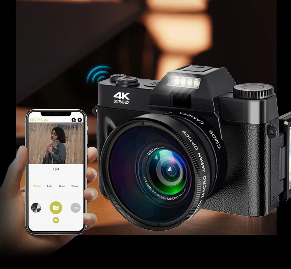4K Professional Digital Camera Digital Video Camera Auto Focus 16X Zoom Camcorder WIFI Webcam 3 Inch Flip Screen Recorder 4K Professional Digital Camera Digital Video Camera Auto Focus 16X Zoom Camcorder WIFI Webcam 3 Inch Flip Screen Recorder