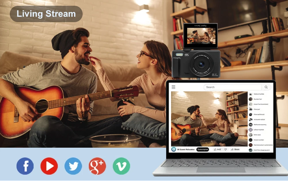 Ourlife AC600 Digital Camera 4K 64MP UHD Cameras 18X Digital Zoom 180° Flip Screen Vintage Vlogging Camera for YouTube Autofocus Ourlife AC600 Digital Camera 4K 64MP UHD Cameras 18X Digital Zoom 180° Flip Screen Vintage Vlogging Camera for YouTube Autofocus
