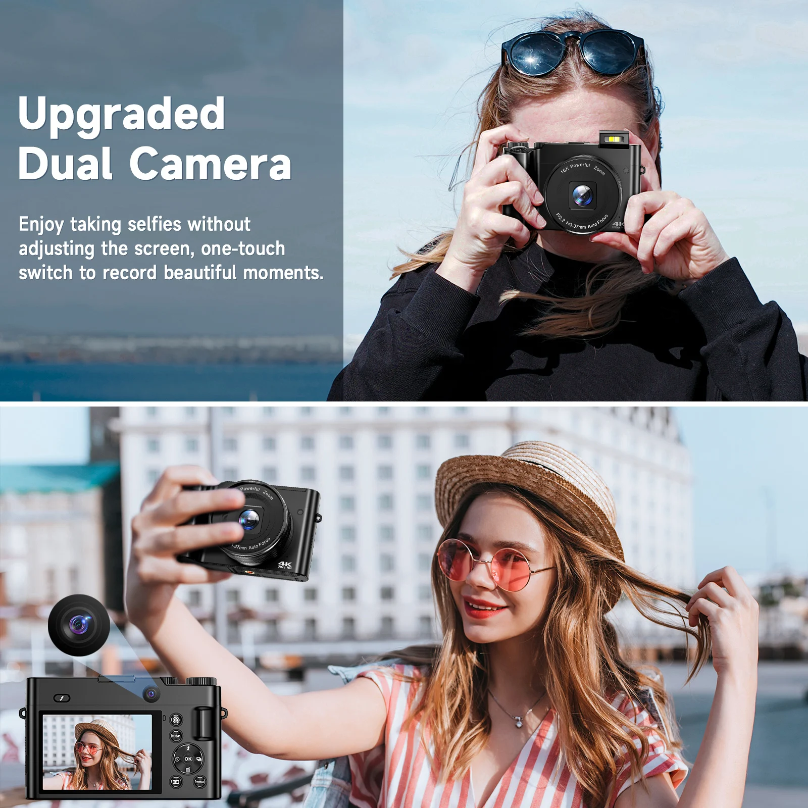 4K Digital Camera for Photography and Video Autofocus 48MP Vlogging Camera 3'' 180° Flip Screen with Flash for Christmas gift 4K Digital Camera for Photography and Video Autofocus 48MP Vlogging Camera 3'' 180° Flip Screen with Flash for Christmas gift