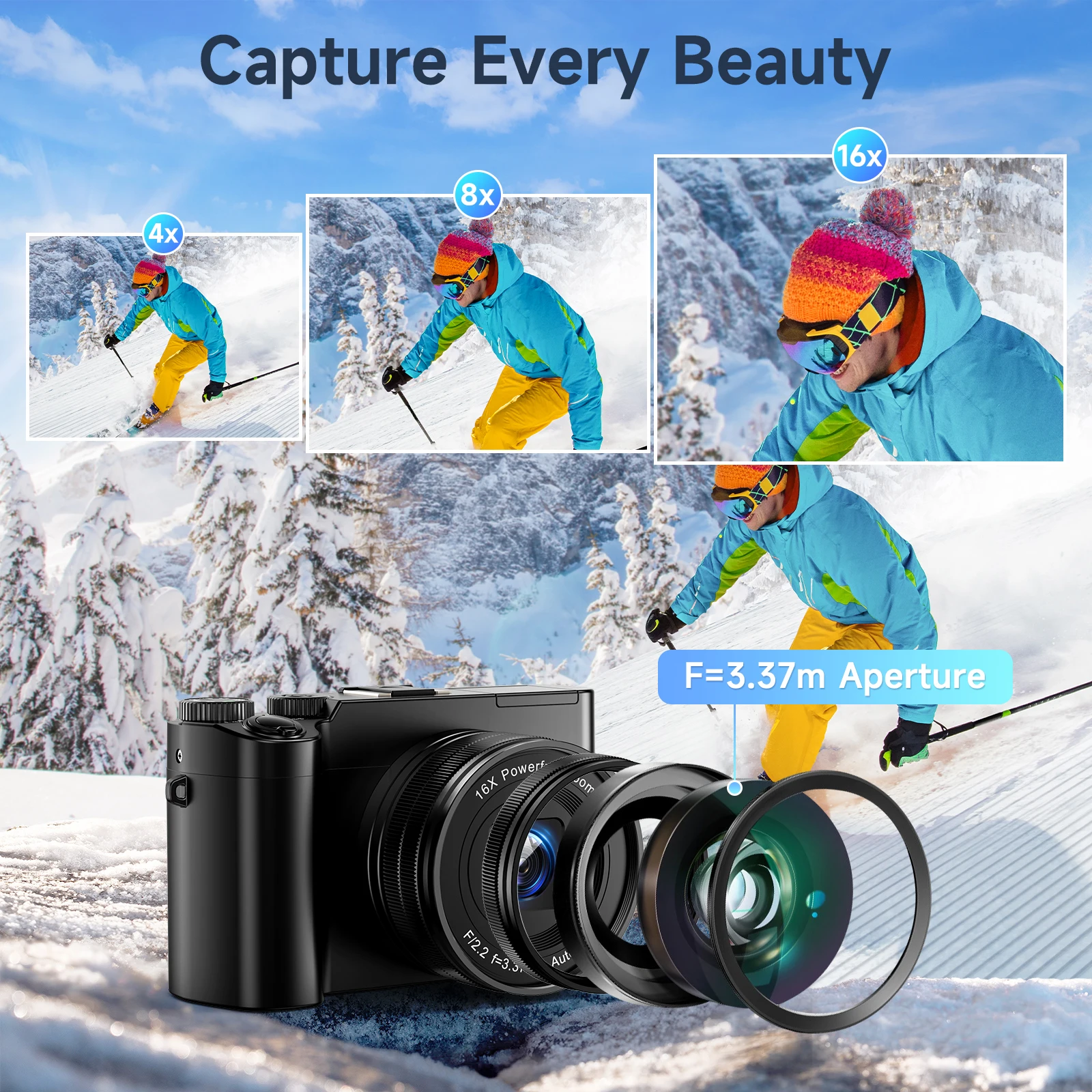 4K Digital Camera for Photography and Video Autofocus 48MP Vlogging Camera 3'' 180° Flip Screen with Flash for Christmas gift 4K Digital Camera for Photography and Video Autofocus 48MP Vlogging Camera 3'' 180° Flip Screen with Flash for Christmas gift