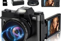 4K Digital Camera for Photography 48MP WiFi Autofocus Compact Video Camera 16X Digital Zoom Anti-Shake Vlog Camera 3"Flip Screen