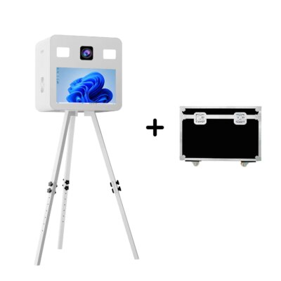 with Flight Case 21.5" Touch Screen Photo Booth Portable Tripod Selfie PhotoBooth Machine DSLR Booth for Wedding Rental Events - Image 4