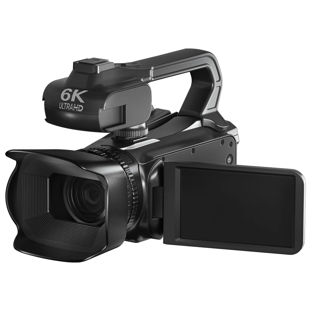 6K Digital Video Camera 64MP 4inch Touch Screen Vlogging Camera 18x Digital Zoom Camcorder for YouTube Live Streaming Vlogging