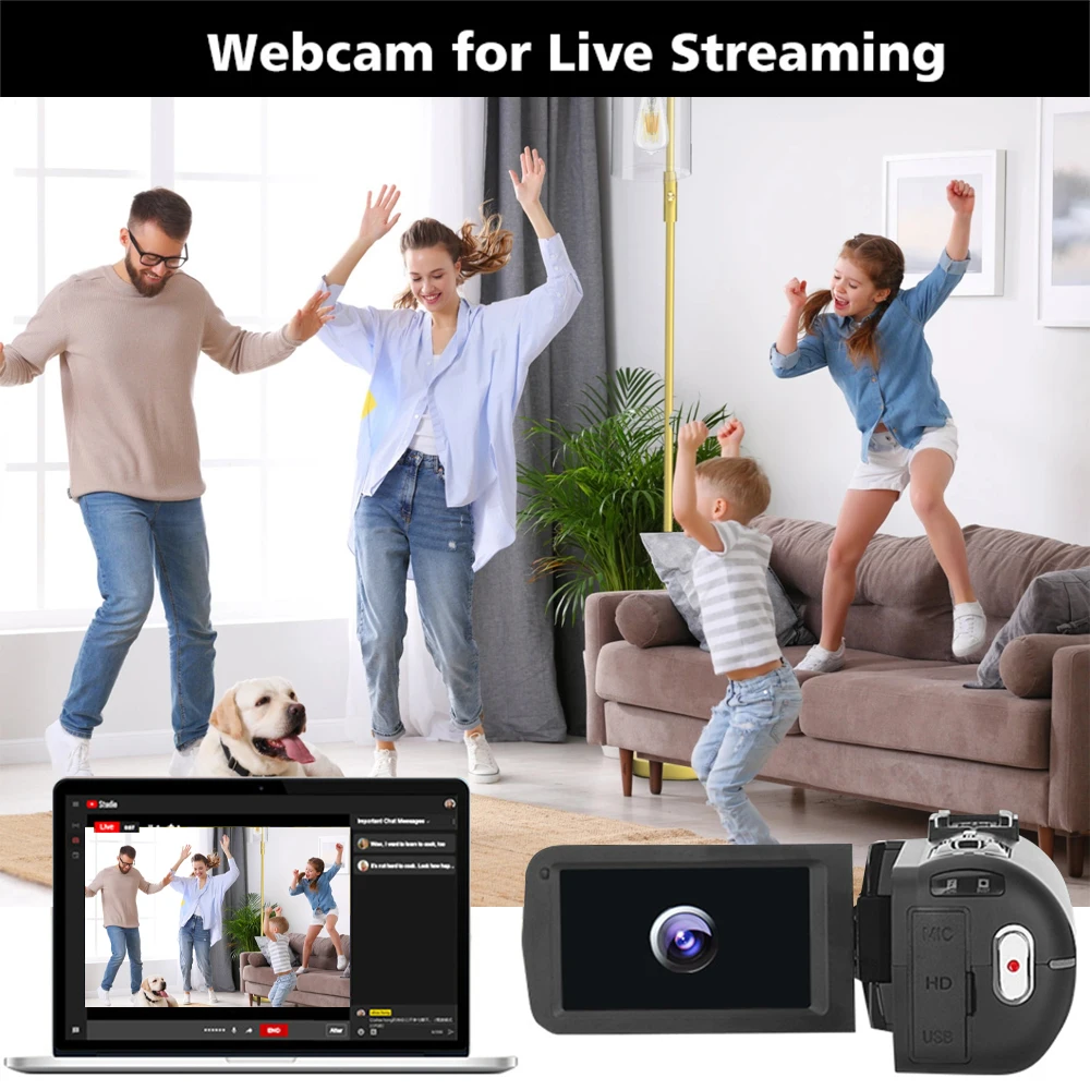 8K Video Camera 64MP Digital Video Camera 18X igital Zoom Camera Recorder 3 Inch LCD Touch Screen Portable Recording Camcorder 8K Video Camera 64MP Digital Video Camera 18X igital Zoom Camera Recorder 3 Inch LCD Touch Screen Portable Recording Camcorder