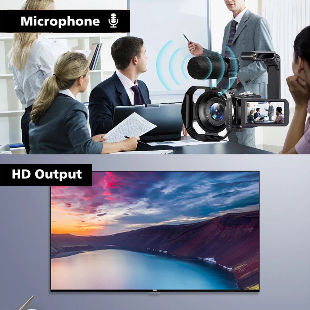 8K Video Camera 64MP Digital Video Camera 18X igital Zoom Camera Recorder 3 Inch LCD Touch Screen Portable Recording Camcorder 8K Video Camera 64MP Digital Video Camera 18X igital Zoom Camera Recorder 3 Inch LCD Touch Screen Portable Recording Camcorder