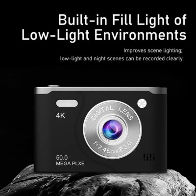 Digital Camera 8x Digital Zoom Retro Style Mini Camera Dual Lens Photography Camera 2.4inch LCD Photo Video Camera for Kids Toys - Image 3