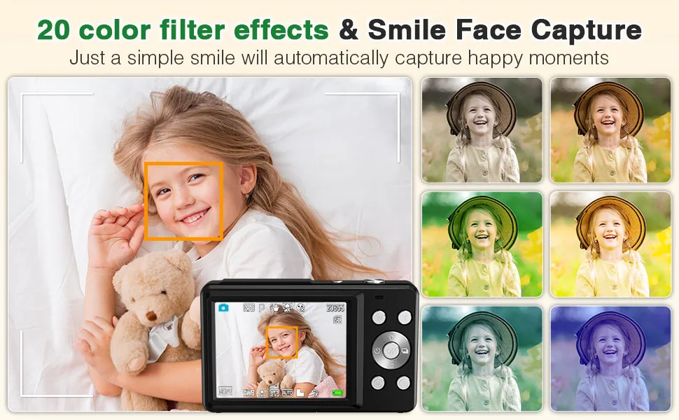 HD 1080P 2.4 inch digital Camera Rechargeable Cameras with 16x Zoom Compact Camera 44MP Cameras for kids Beginner Camera HD 1080P 2.4 inch digital Camera Rechargeable Cameras with 16x Zoom Compact Camera 44MP Cameras for kids Beginner Camera