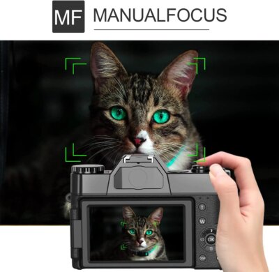 48MP Digital Photography Camera 4K WIFI Web Camcorder Vintage Vlog Video Recorder YouTube 16X Digital Zoom Camera 3" Flip Screen - Image 4