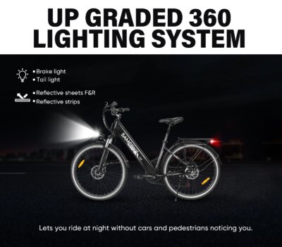 Samebike RS-A01 Pro-T 26Inch Electric Bicycle for Adults Mountain Bike 500W 36V 15Ah Lithium Battery City E-bike - Image 5