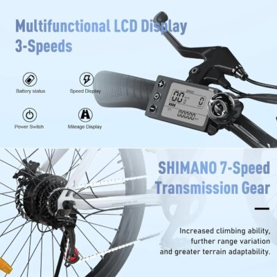 COLORWAY Electric Bike for Adults, 26 "Mountain Bike, Electric cycle Commute e-Bike with 36V 15Ah reovable Battery - Image 6