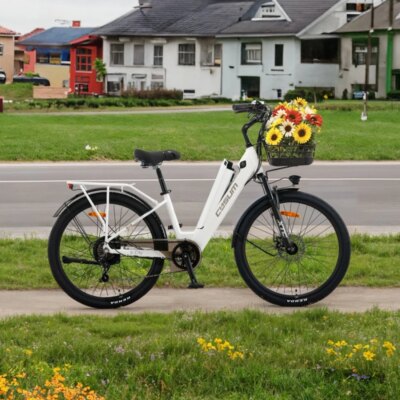 cysum Adult Electric Bicycle 26" Women's City Bike 48V 10.4Ah Removable Battery 25 Km/h Range 80 Km Urban Commuter E-Bike - Image 6