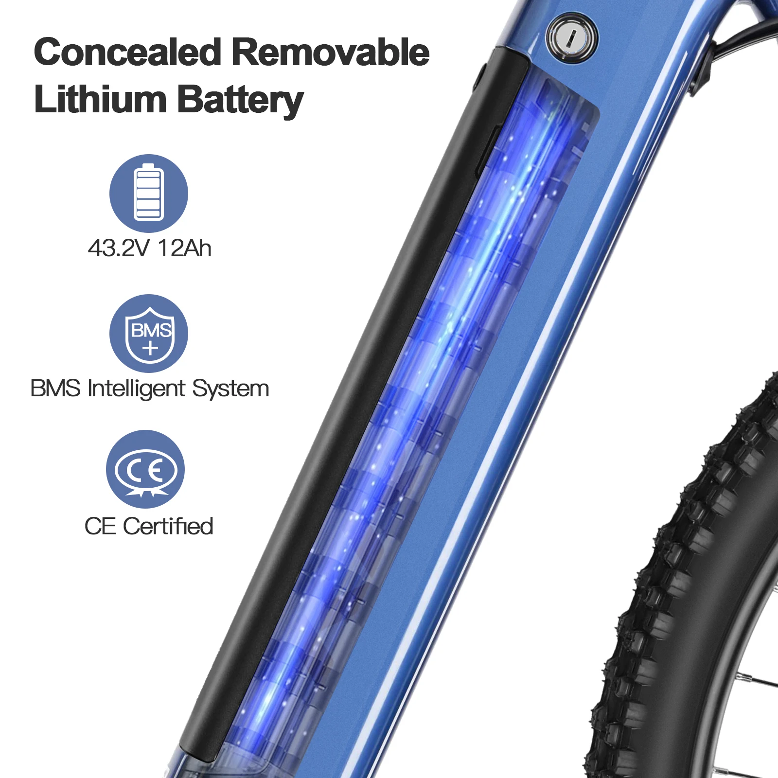 [ON SALE]Electric Mountian Bike 29inch 8Speeds E-bike 250W Mid Motor 43V12AH Removable Battery Adult Electric Bike Powerful MTB