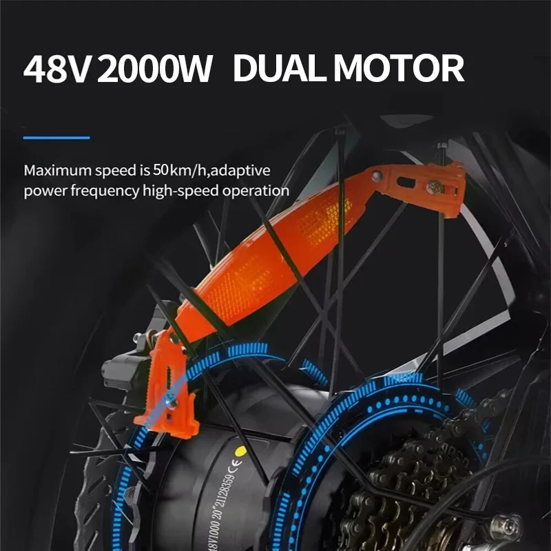 H20pro Electric cycle 2000W Powerful Motor 48V23AH Lithium Battery Hydraulic Electric Bike 20 * Fat fire Snow e-Bike H20pro Electric cycle 2000W Powerful Motor 48V23AH Lithium Battery Hydraulic Electric Bike 20 * Fat fire Snow e-Bike