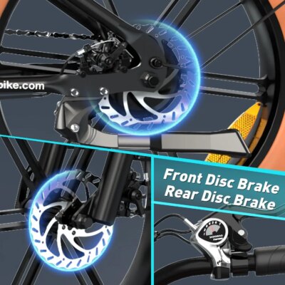 COLORWAY Electric Bikes,20'' Off-Road EBike with 4.0 Fat Tire,250W Motor and 48V 15Ah Battery, 7-Speed City Bike, Elecrtic Bicyc - Image 5